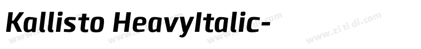 Kallisto HeavyItalic字体转换